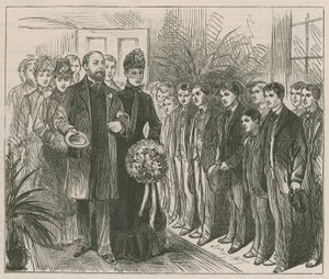 Il Principe e la Principessa del Galles aprono il Working Lads Institute, Whitechapel da English School