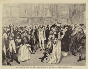 Il Principe di Galles e Sir Joshua Reynolds alla mostra della Royal Academy da English School