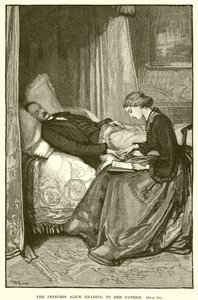 La principessa Alice legge al padre da English School