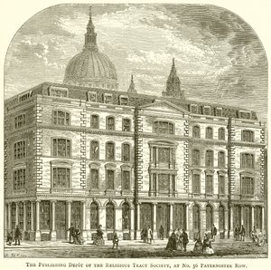 Il deposito editoriale della Religious Tract Society, al n. 56 Paternoster Row da English School