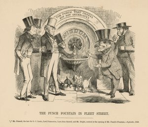La fontana Punch in Fleet Street da English School