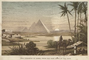 Le piramidi di Giza, dalla riva orientale del Nilo da English School