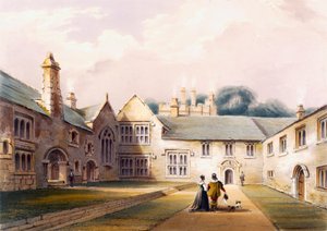 Il cortile, Cotehele House, c.1830-40 da English School