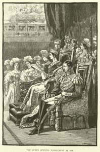 La Regina apre il Parlamento nel 1846 da English School