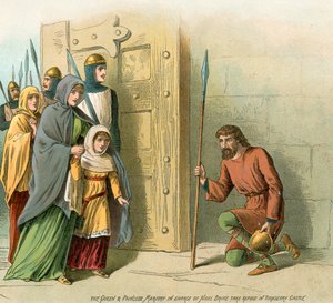 La Regina e la Principessa Marjory sotto la protezione di Nigel Bruce si rifugiano nel Castello di Turnberry