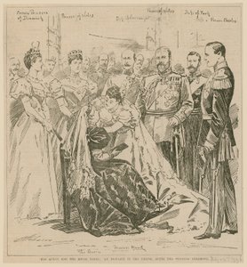 La Regina e la Sposa Reale, un incidente nella Cappella dopo la cerimonia nuziale, 23 luglio 1896 da English School