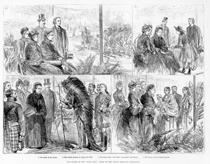 La regina allo spettacolo del selvaggio West della Grande Esposizione Americana, 1887