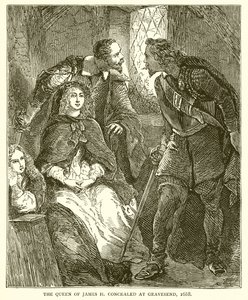 La regina di Giacomo II nascosta a Gravesend, 1688 da English School
