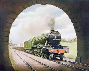 La Regina degli Scozzesi della North Eastern Railway, illustrazione da The Wonder Book of Railways, quattordicesima edizione a cura di Harry Golding, 1929