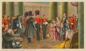 La Regina che riceve gli Eroi della Crimea a Buckingham Palace