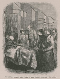 La Regina visita i reparti del London Hospital