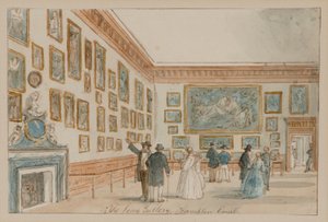 La Galleria della Regina, Hampton Court Palace, c.1860-70 da English School