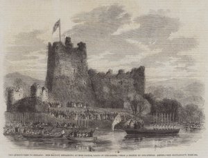 La Visita della Regina in Irlanda, Sua Maestà che si imbarca al Castello di Ross, Laghi di Killarney da English School