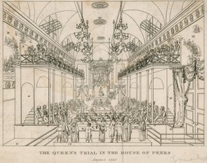 Il processo della Regina nella Camera dei Pari, agosto 1820 da English School