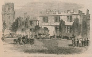 La visita della Regina a Birmingham - la partenza dal Castello di Warwick da English School