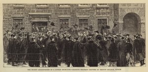 Il recente assassinio di un detective di Dublino, che porta in trionfo il sergente Danvers al Trinity College, Dublino da English School