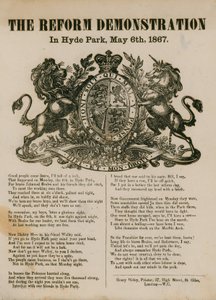 La Dimostrazione della Riforma a Hyde Park, 6 maggio 1867 da English School