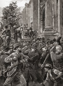 I riformatori nella dimostrazione di Hyde Park del 1866 da English School