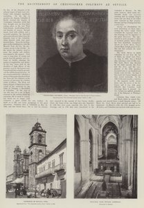 La riesumazione di Cristoforo Colombo a Siviglia (incisione)