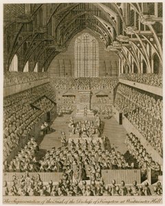 La rappresentazione del processo della Duchessa di Kingston alla Westminster Hall da English School