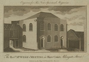 Riunione del reverendo Mr Webbs in Hare Court, Aldersgate Street da English School