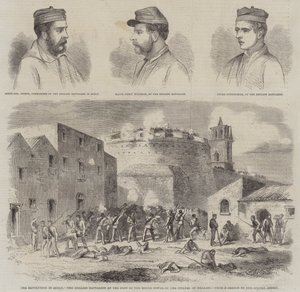 La rivoluzione in Sicilia, il battaglione inglese ai piedi della Torre Rotonda della Cittadella di Melazzo da English School