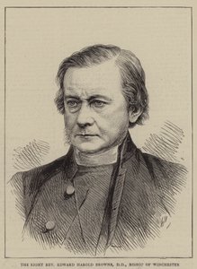 Il reverendo Edward Harold Browne, DD, Vescovo di Winchester (incisione) da English School