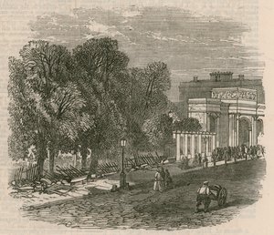 La rivolta a Hyde Park: Le ringhiere rotte a Hyde Park Corner