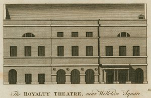 Il Teatro della Royalty, Well Street, Wellclose Square, Londra da English School