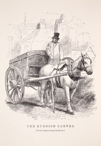 Il carrettiere della spazzatura, dal dagherrotipo di Richard Beard, illustrazione da London Labour and London Poor di Henry Mayhew, pub. 1862