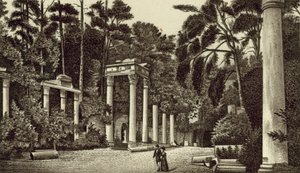 Le rovine, Virginia Water (litografia) da English School