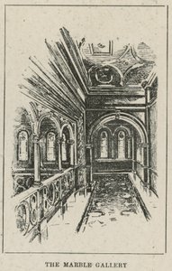 Il Russell Hotel, Russell Square: La Galleria di Marmo (incisione) da English School