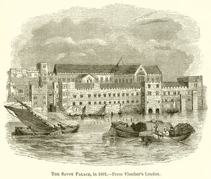 Il Palazzo Savoy, nel 1661 da English School
