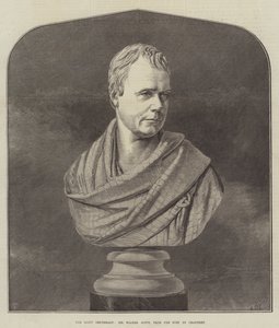 Il Centenario di Scott, Sir Walter Scott, dal Busto di Chantrey (incisione) da English School