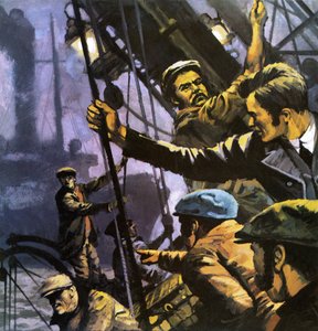 Il lupo di mare. Illustrazione per il libro di Jack London. da English School