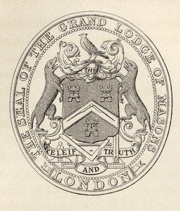 Il sigillo della Gran Loggia dei Massoni, Londra, prima del 1813, da 