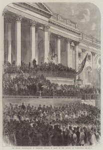 La seconda inaugurazione del Presidente Lincoln davanti al Campidoglio a Washington da English School