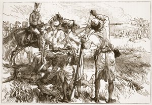I Sepoy a Buxar, illustrazione da Cassells Illustrated History of India di James Grant, pub. 1879
