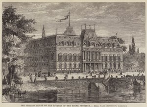 La Casa delle Sessioni degli Stati della Provincia del Reno (incisione) da English School