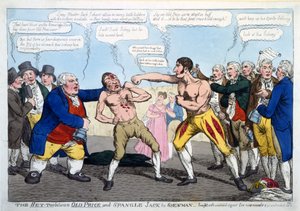 Il Set-Too tra Old Price e Spangle Jack il Mostratore - combattuto con vigore ininterrotto per nove round e ancora indeciso, pub. Londra