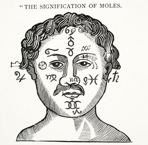 Il Significato dei Nei, illustrazione da Chap-books of the Eighteenth Century di John Ashton, pub. 1882 da English School