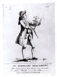 Il Maccherone Semplice, pub. da N. Darly, 13 luglio 1772 (incisione) da English School