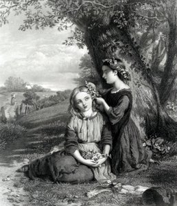 Le Sorelle, pubblicato su Art Journal (1867), inciso da C. Cousen, 1867