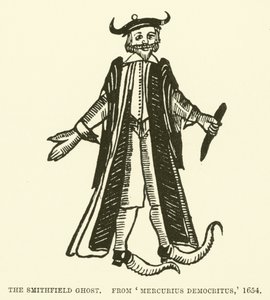 Il fantasma di Smithfield, da Mercurius Democritus da English School