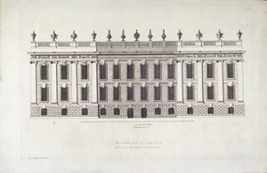 La Facciata Sud di Chatsworth, illustrazione da 