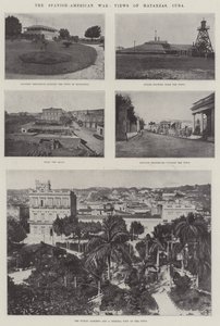 La guerra ispano-americana, vedute di Matanzas, Cuba (incisione)