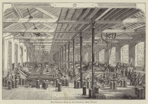 La sala di filatura nei lavori di corda di Shadwell da English School