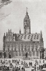 Il Municipio, Middelburg, come era nel XVI secolo, da 