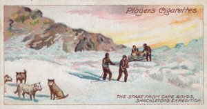 La partenza da Cape Royds, spedizione di Shackleton