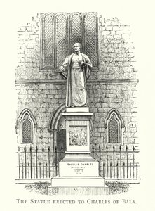 La Statua eretta a Carlo di Bala (incisione) da English School